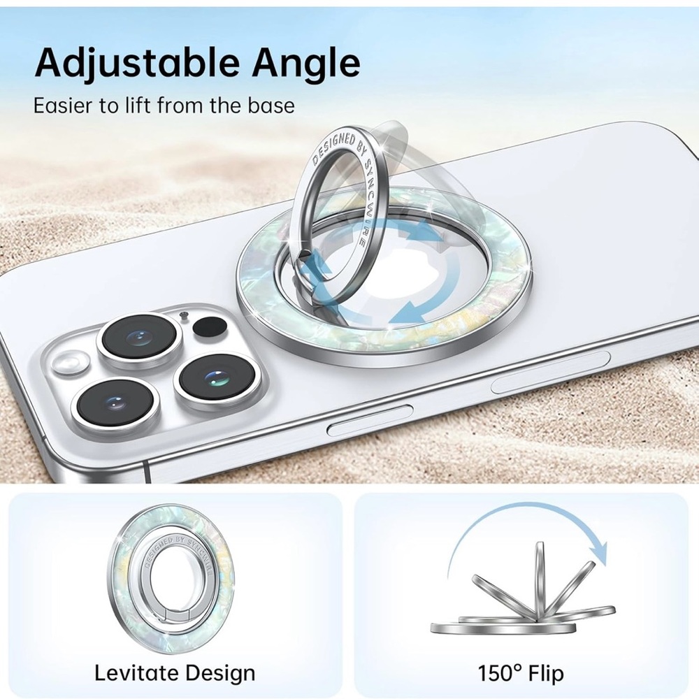 💙 Magnetic Phone Grip for MagSafe - Pearly Luster - Picture 3 of 12